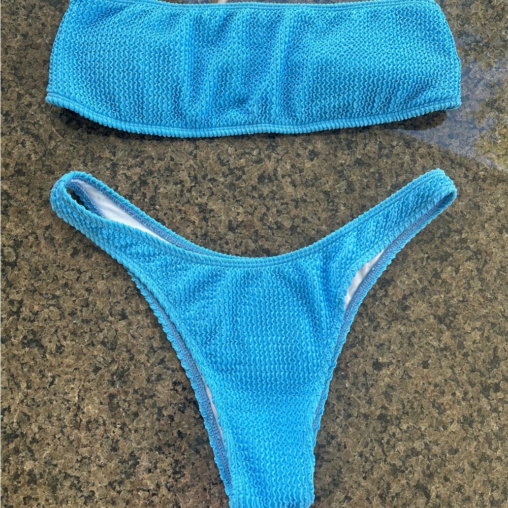 SHEIN Light Blue Bikini Set
